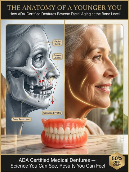🌎Ends Today: 70% OFF! ⏰LUMIVO® Medical Full Denture with Strong Suctiond🦷Obtain American Dental Association (ADA) Certification