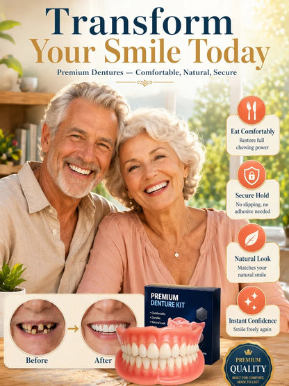🌎Ends Today: 70% OFF! ⏰LUMIVO® Medical Full Denture with Strong Suctiond🦷Obtain American Dental Association (ADA) Certification