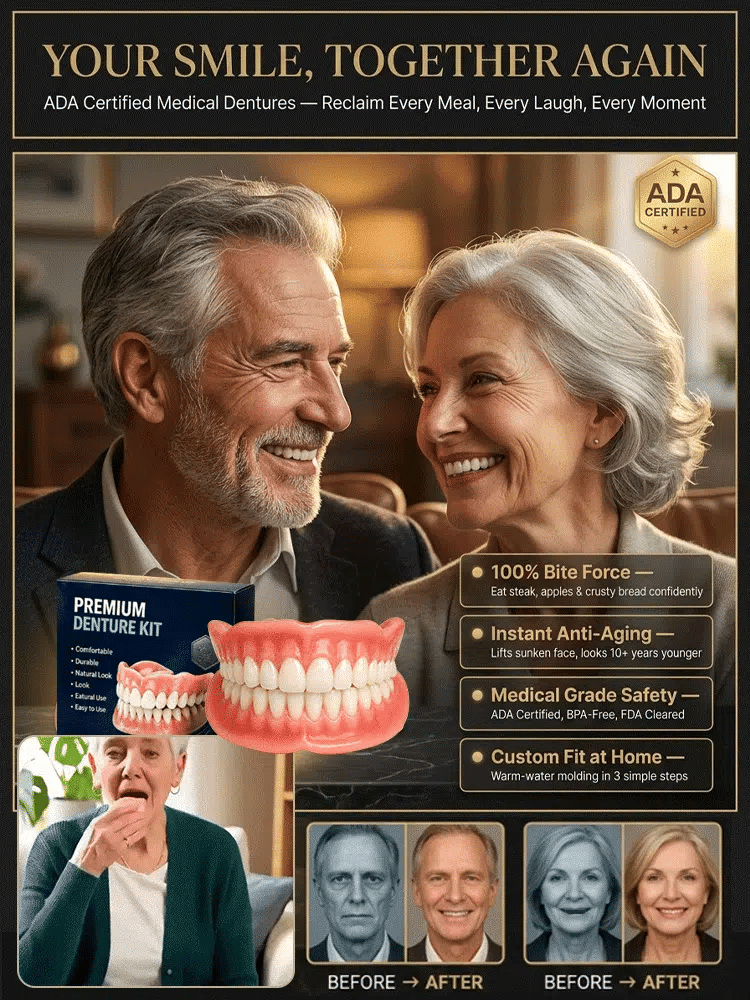 🌎Ends Today: 70% OFF! ⏰LUMIVO® Medical Full Denture with Strong Suctiond🦷Obtain American Dental Association (ADA) Certification