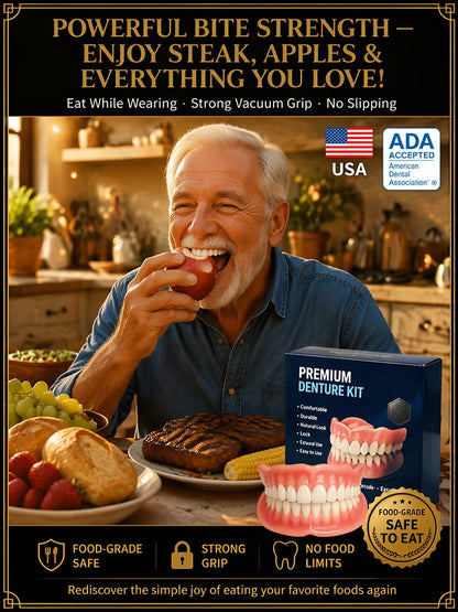 🌎Ends Today: 70% OFF! ⏰LUMIVO® Medical Full Denture with Strong Suctiond🦷Obtain American Dental Association (ADA) Certification