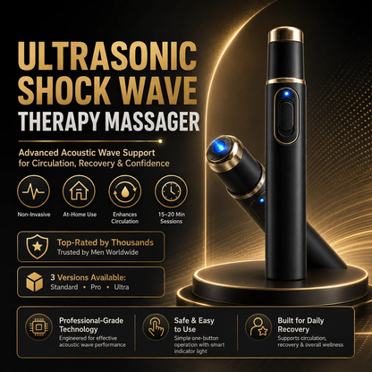Ultrasonic Shock WaveTherapy Massager--Restore Circulation.Relieve Deep Pain.Rebuild Male Confidence.